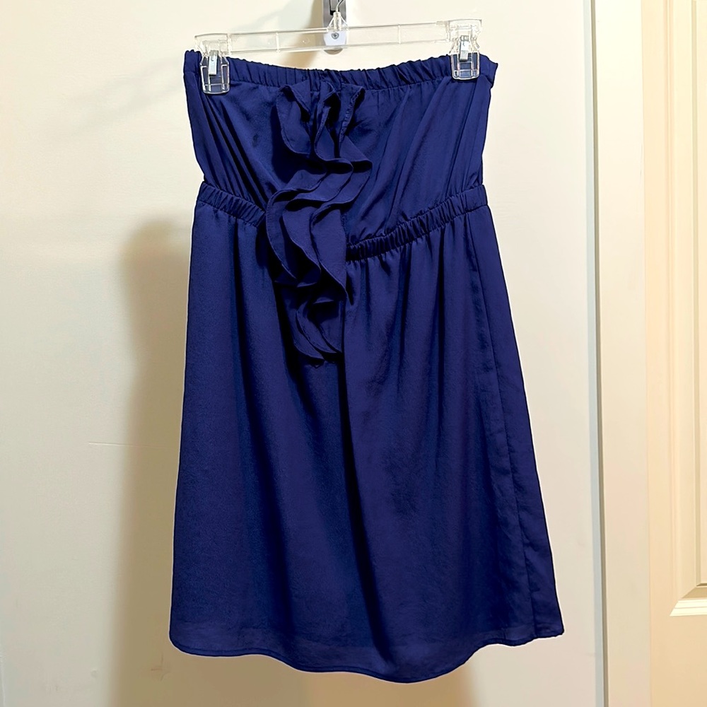 Small Blue Tube Top Dress